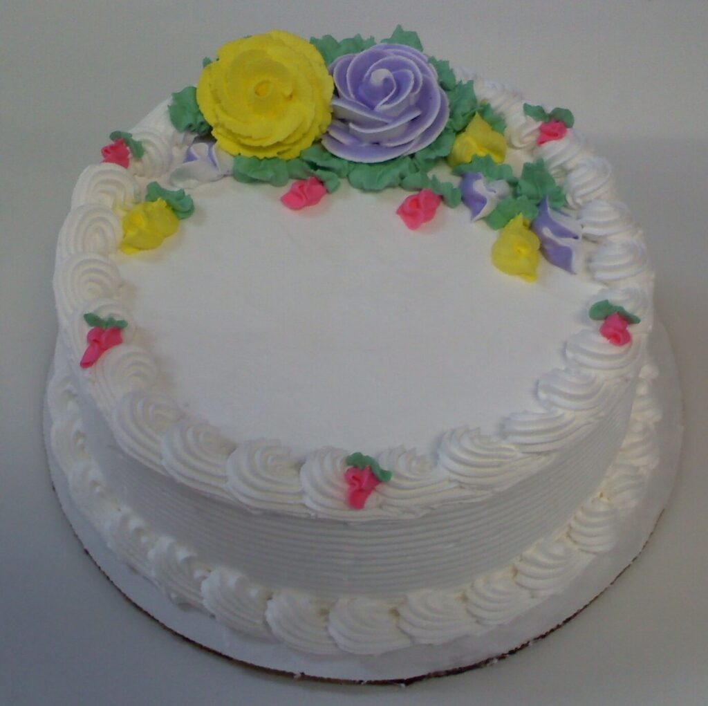 Small round custom ice cream cake
