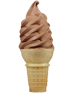 Chocolate dipped ice cream cone