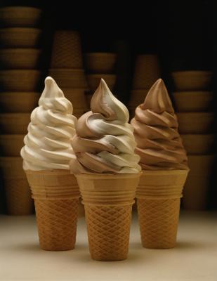 Soft serve ice cream cone